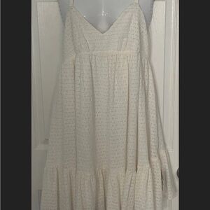 Topshop Cream Strapless Dress